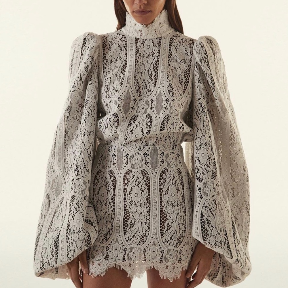 Attico Lace Mini Dress
